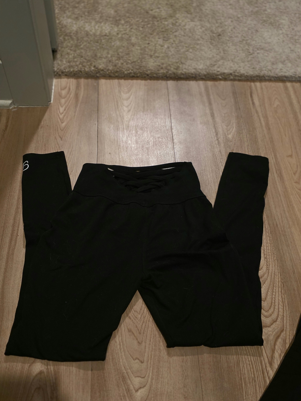Bombshell Sportswear Black High-Waist Crisscross Leggings